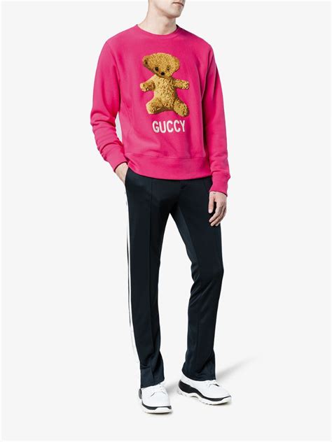 strawberry gucci sweatshirt|gucci teddy bear sweatshirt.